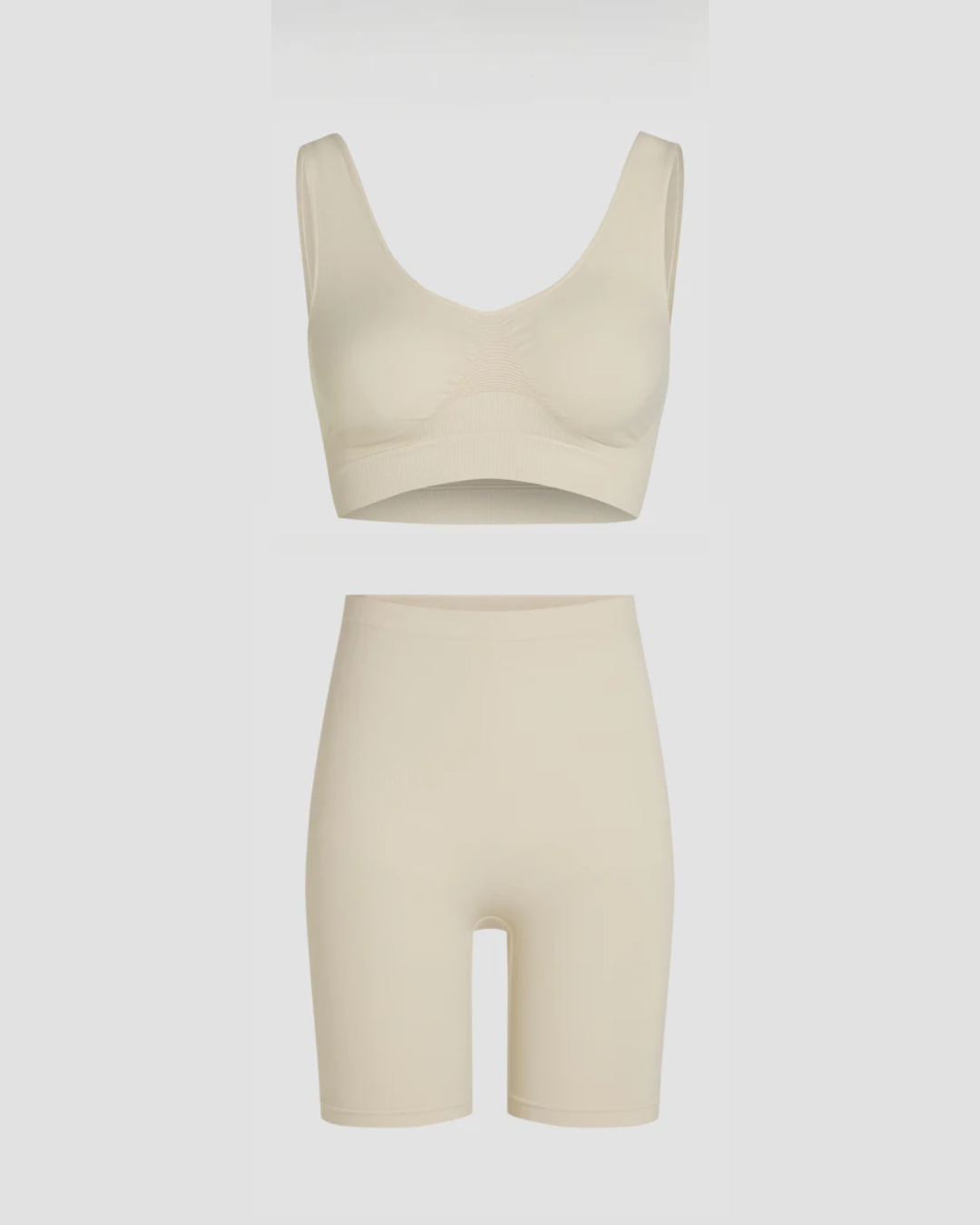 shapewear short set beige