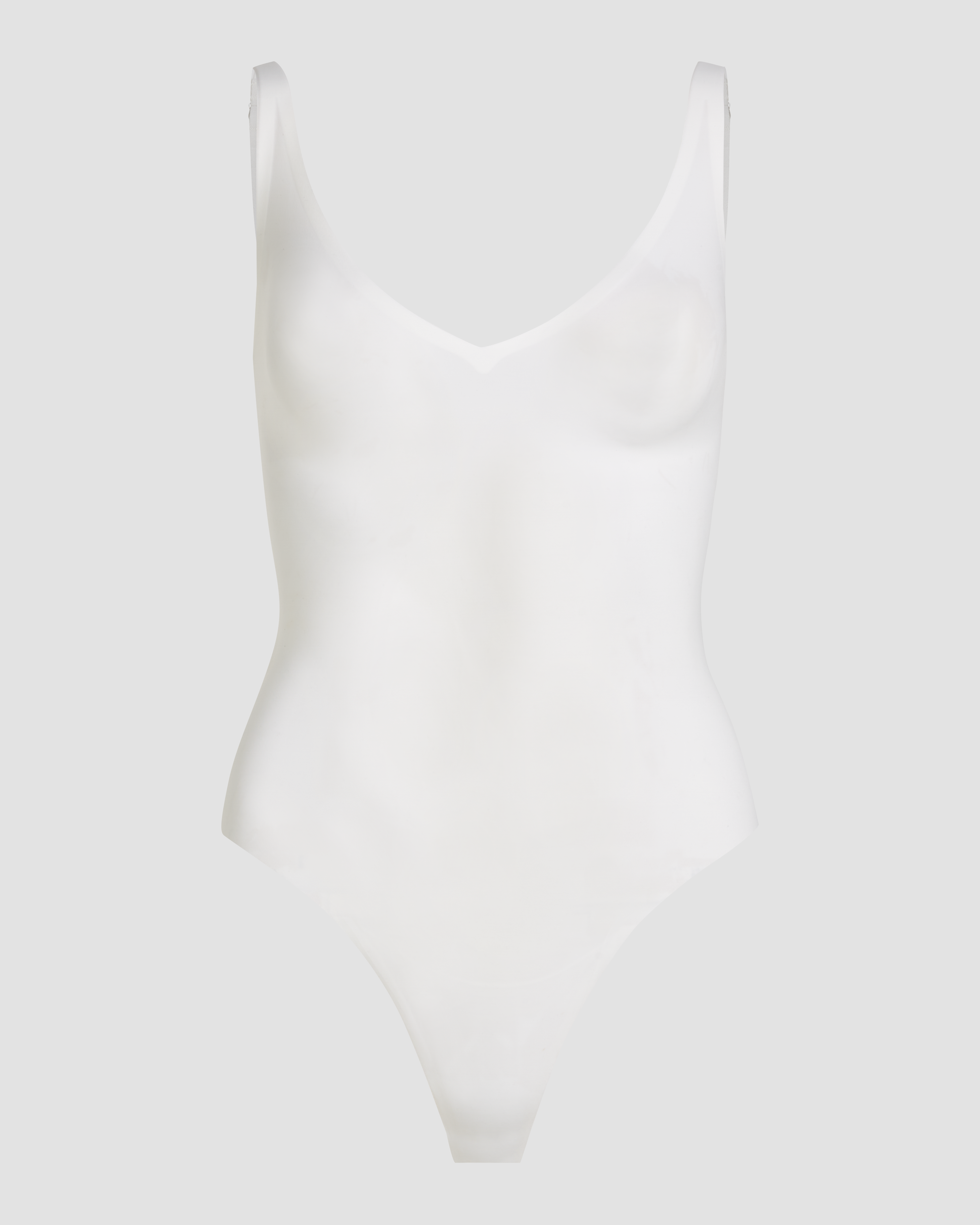 White bodysuit product photo designed for invisible wear and everyday comfort