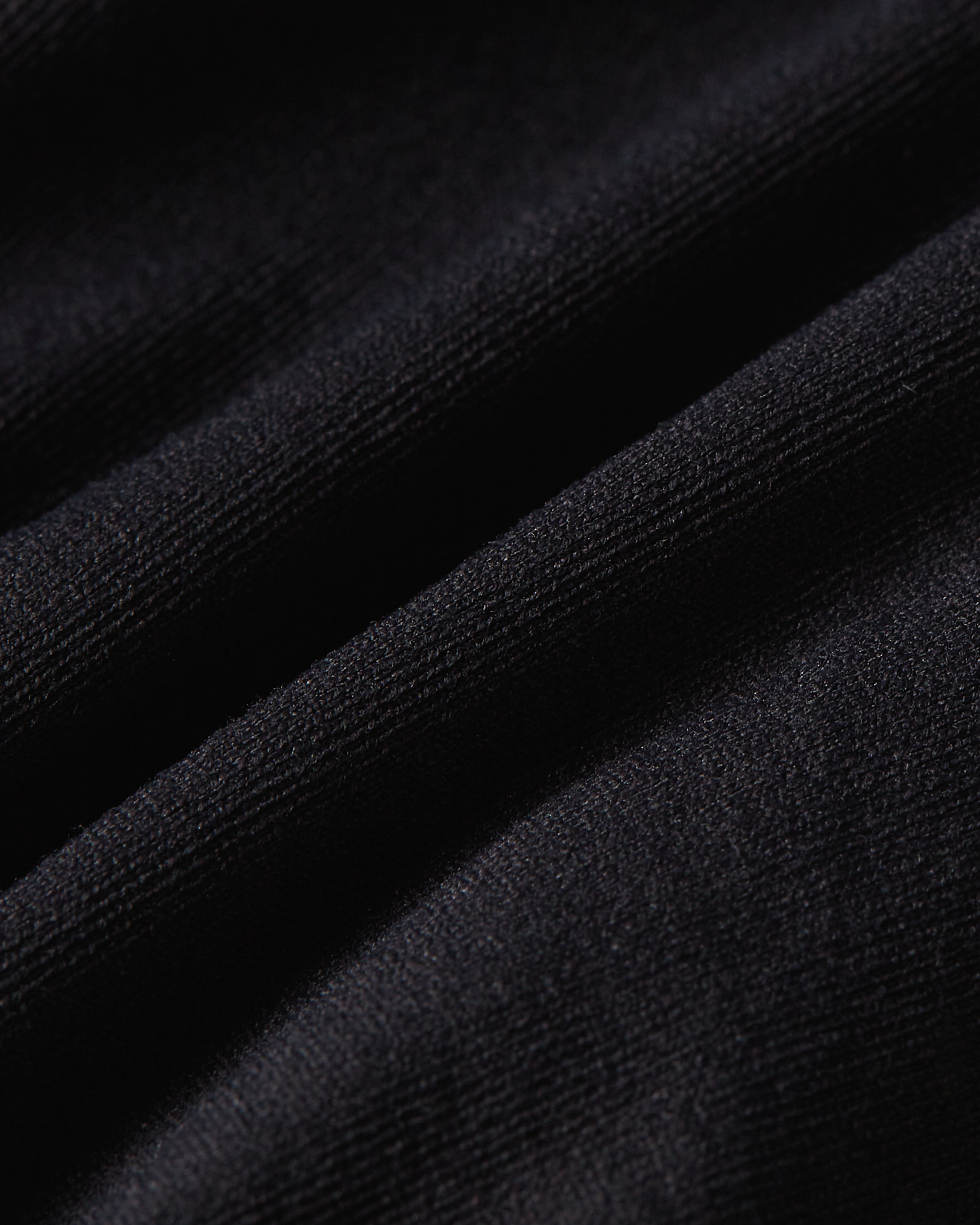 Close up detail of soft skin bralette in black with breathable stretch material