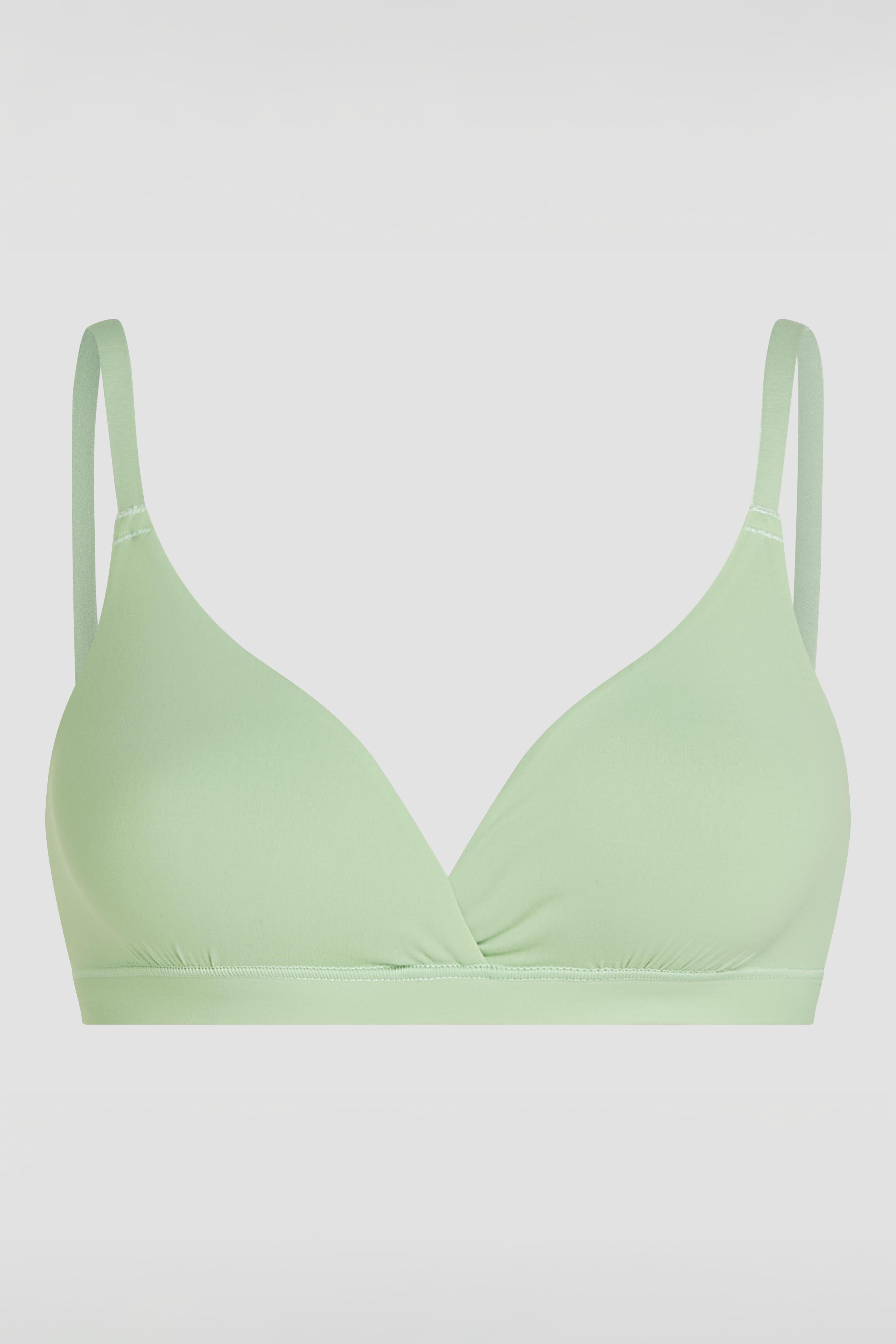 Soft Skin matcha bralette product image with breathable fabric and light support