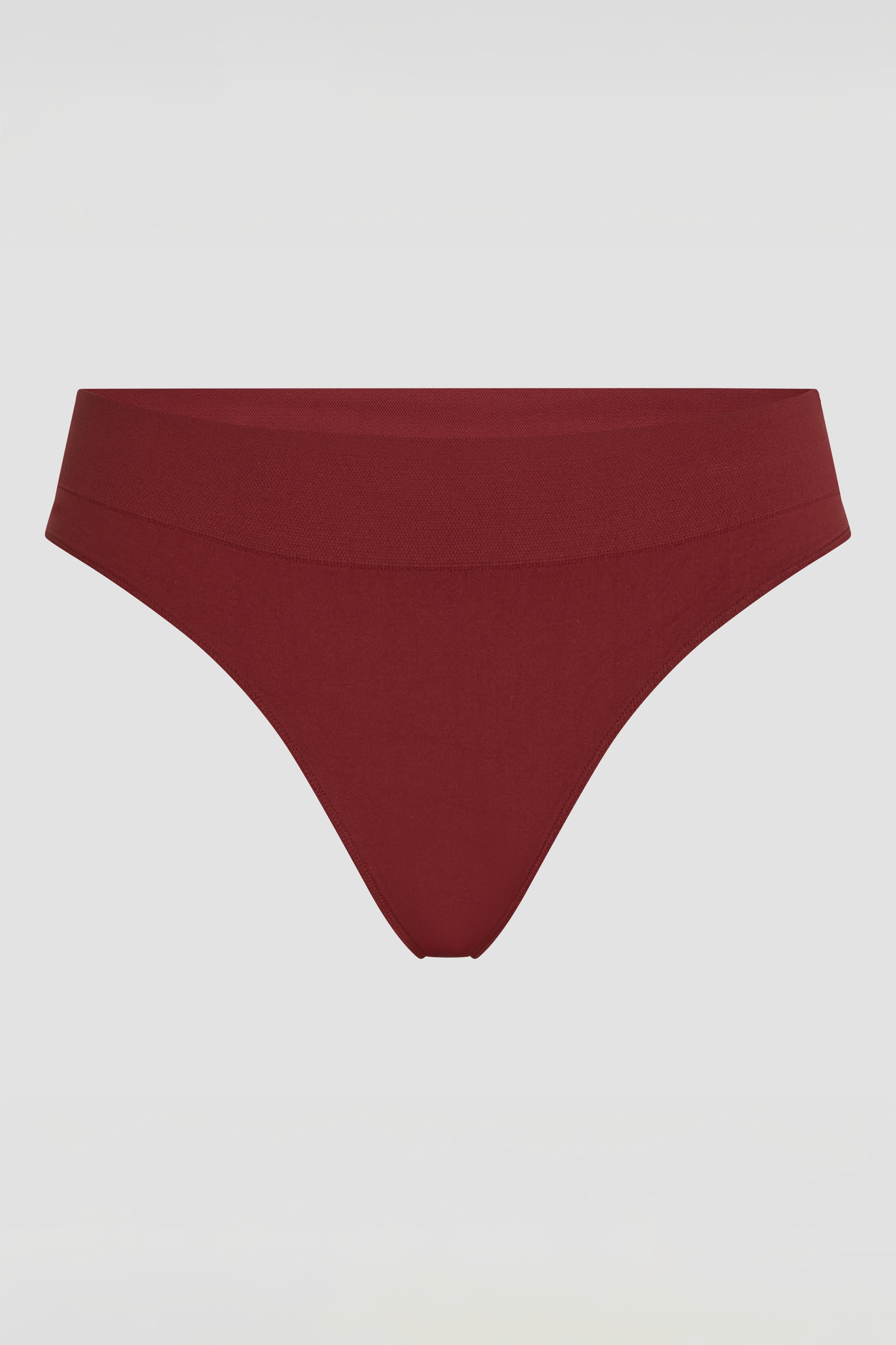 Bordeaux brazilian underwear product photo with invisible look and refined silhouette