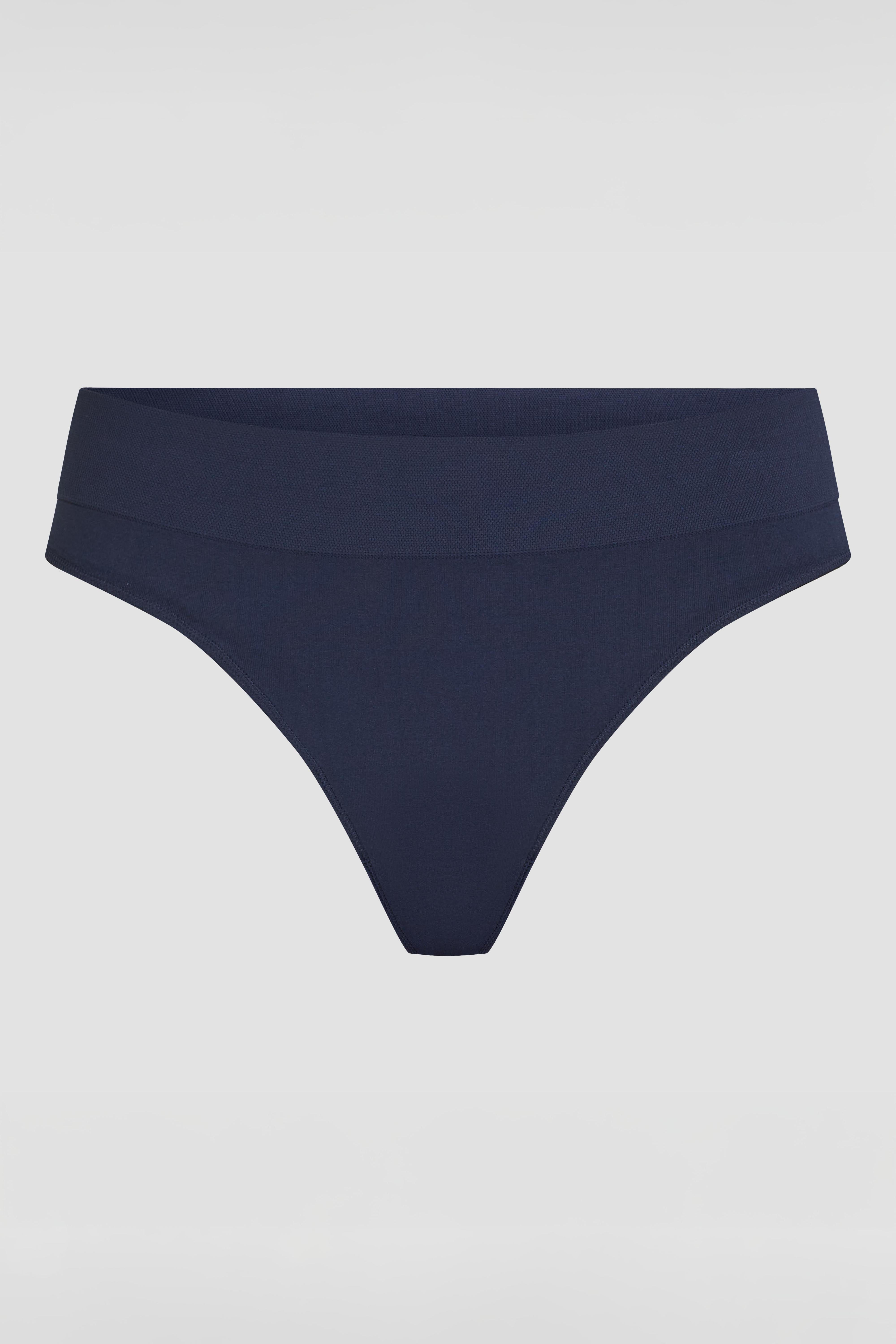 Navy seamless brazilian brief product image with smooth finish and refined silhouette