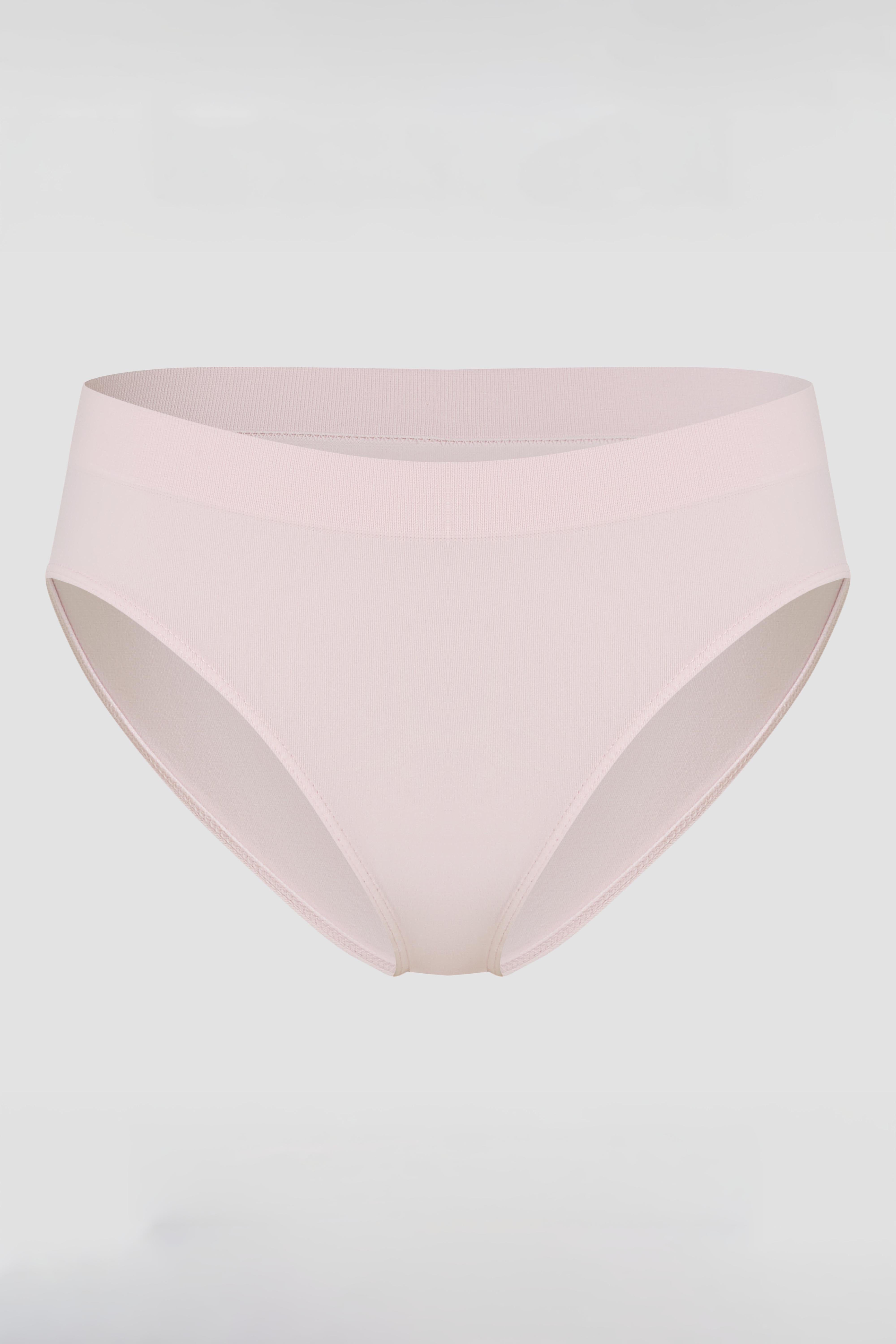 Pink seamless brief product photo with smooth fit and invisible finish under clothing