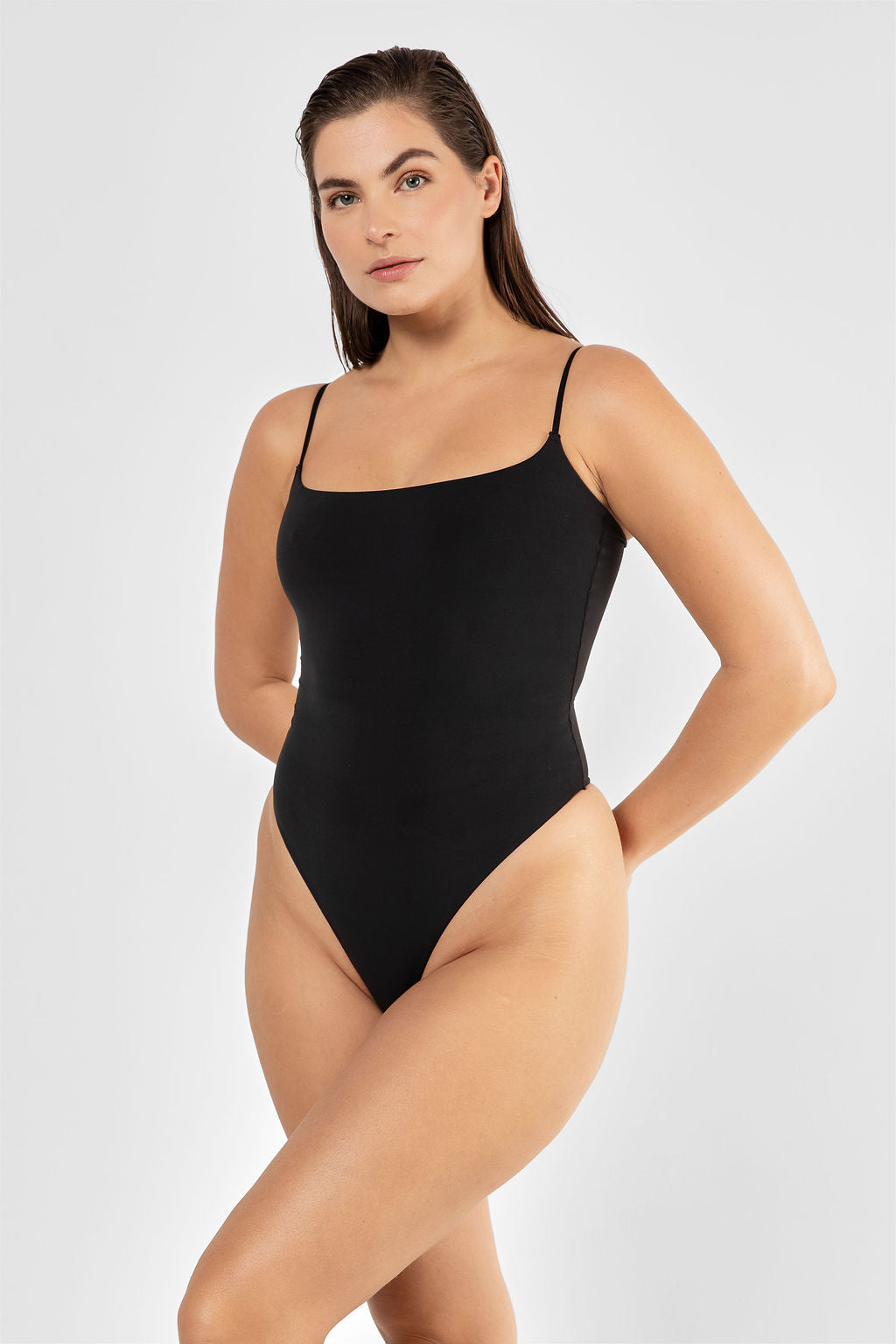 Softskin Bodysuit spaghetti Black