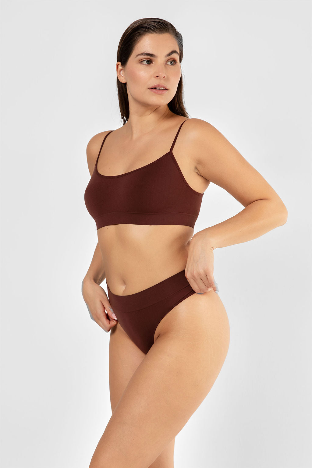 Basic Thong Brown