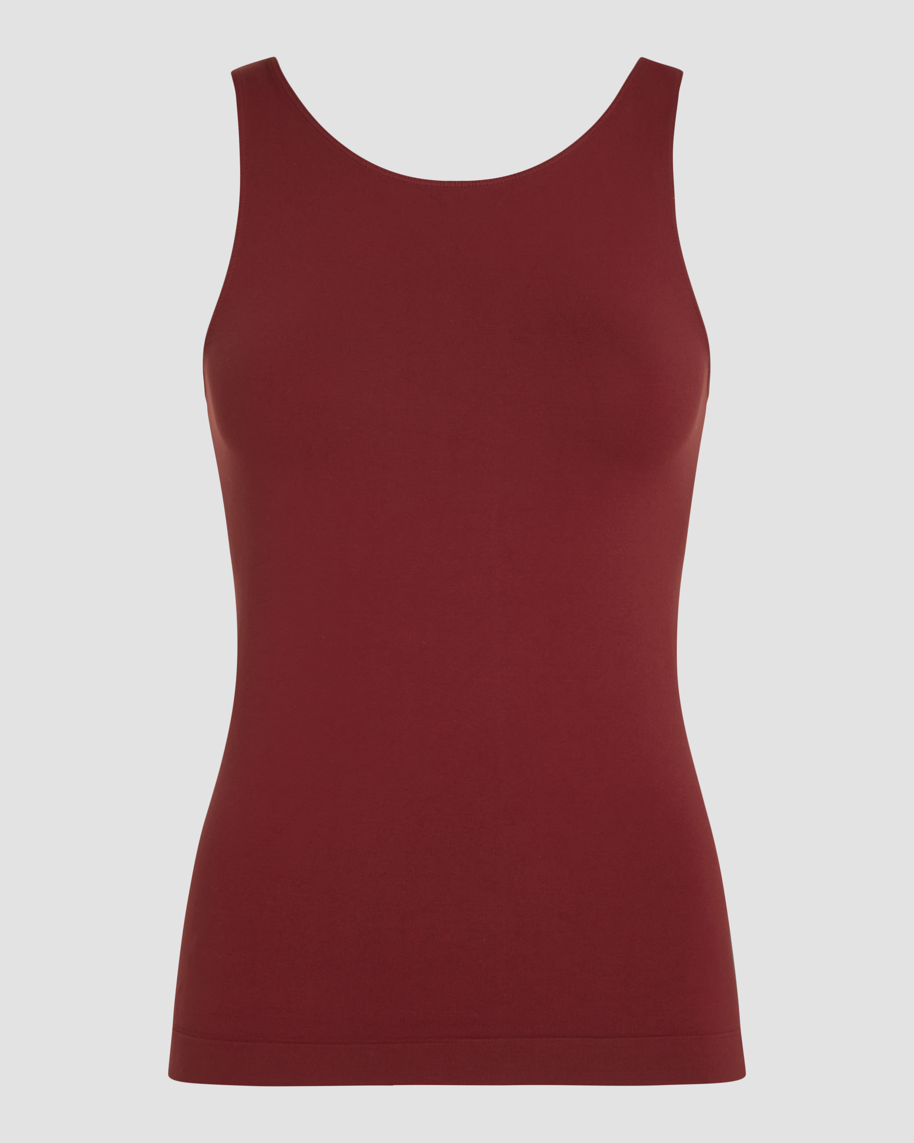 Bordeaux everyday tank top product photo designed for layering and all-day comfort