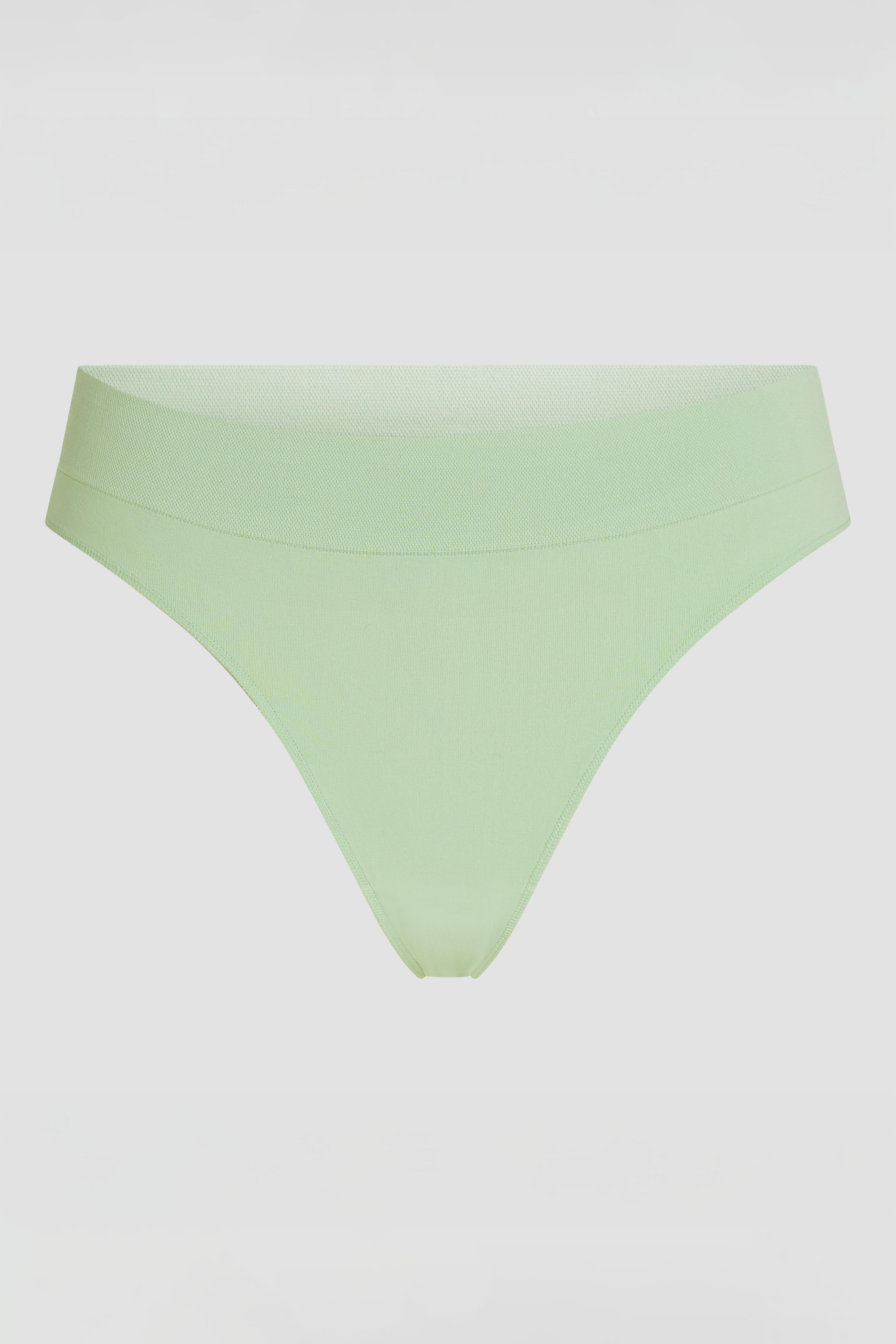 Essentials matcha thong made from soft breathable stretch fabric