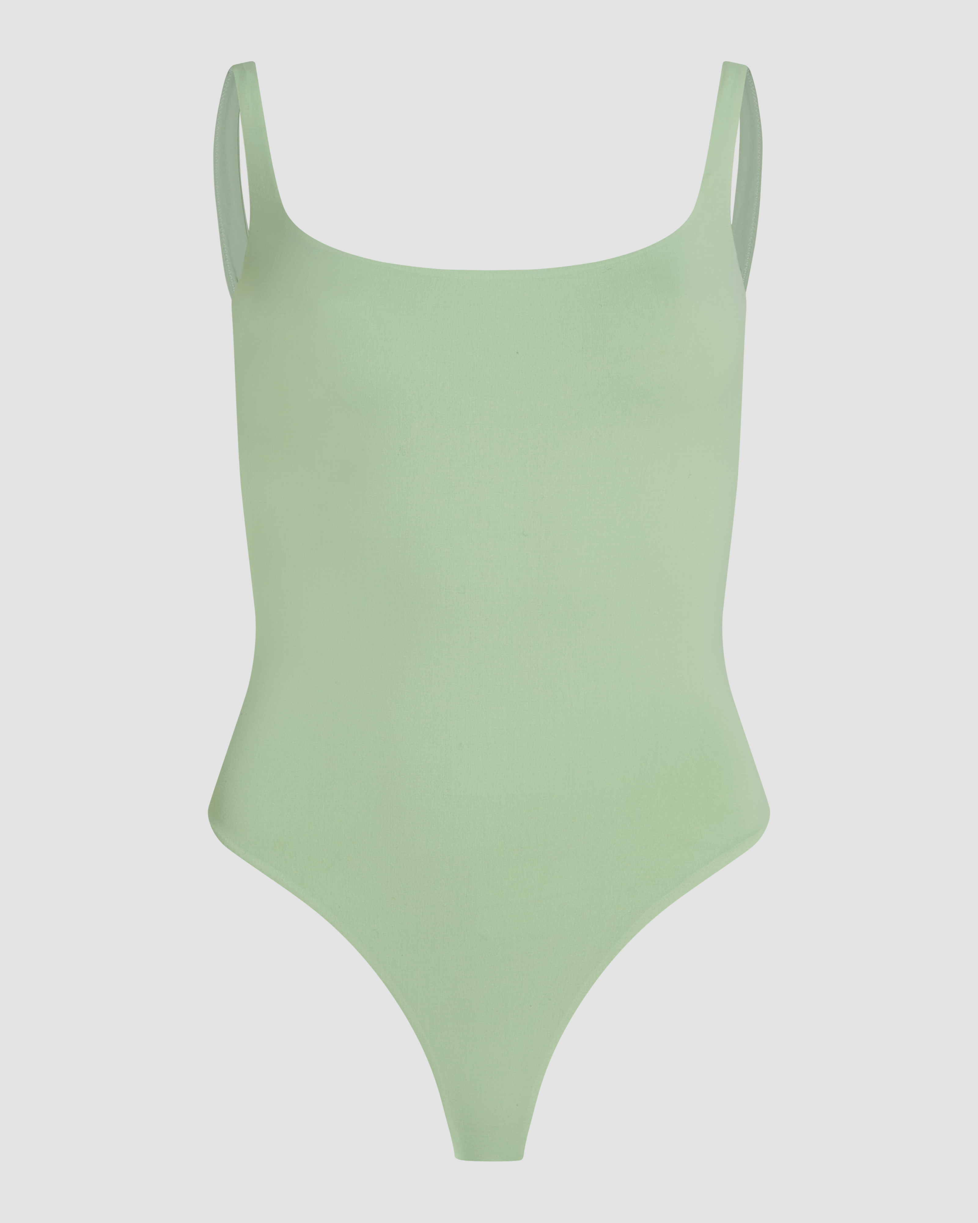 Matcha square neckline bodysuit product image with ultra stretch fabric and modern look