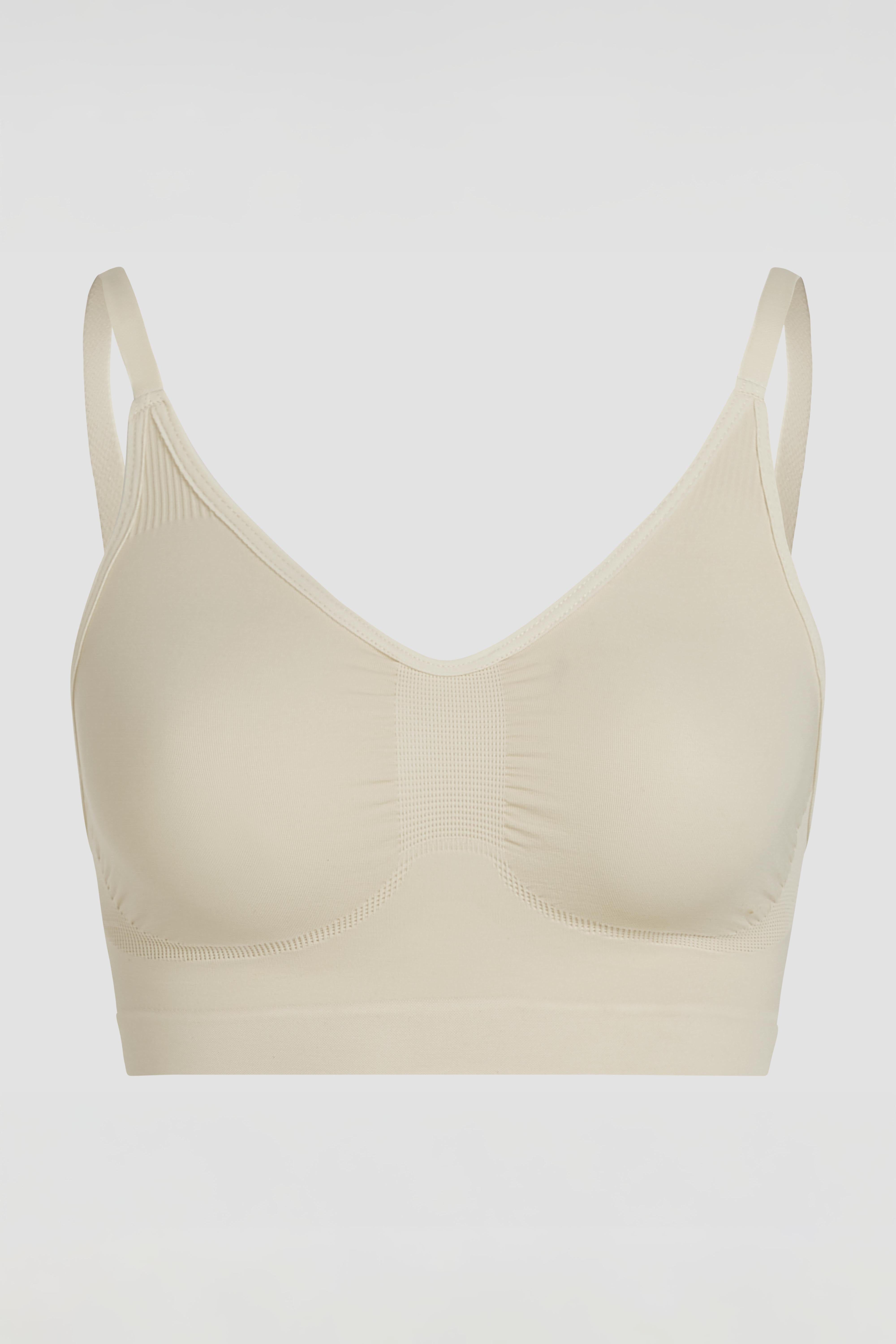 Beige shape wear seamless bralette product image with light shaping and natural silhouette