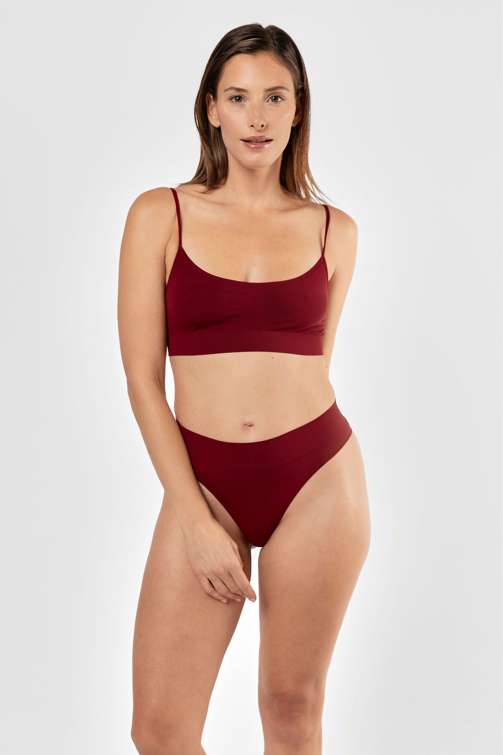 Scoop bralette Bordeaux