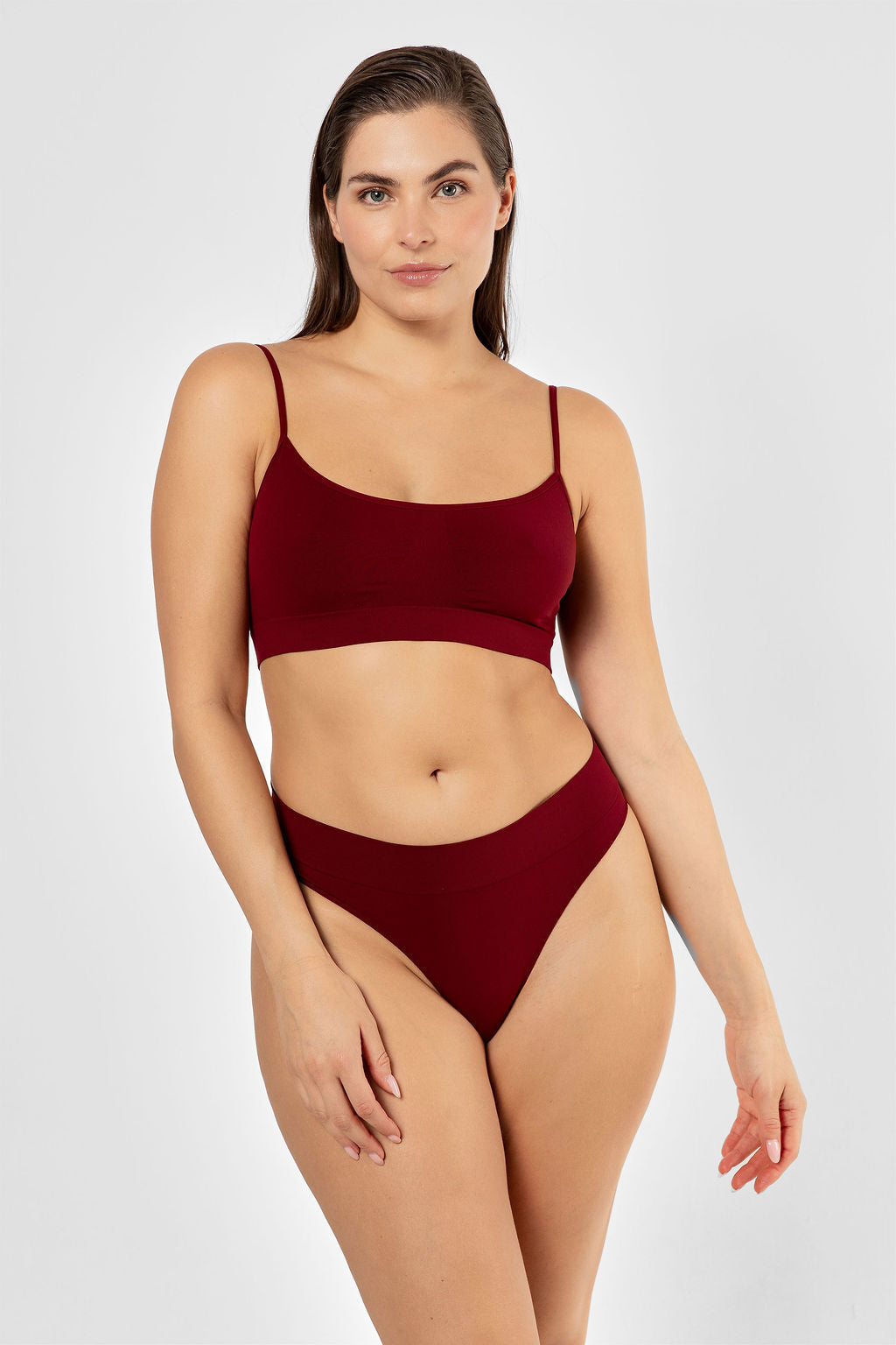 Scoop bralette Bordeaux