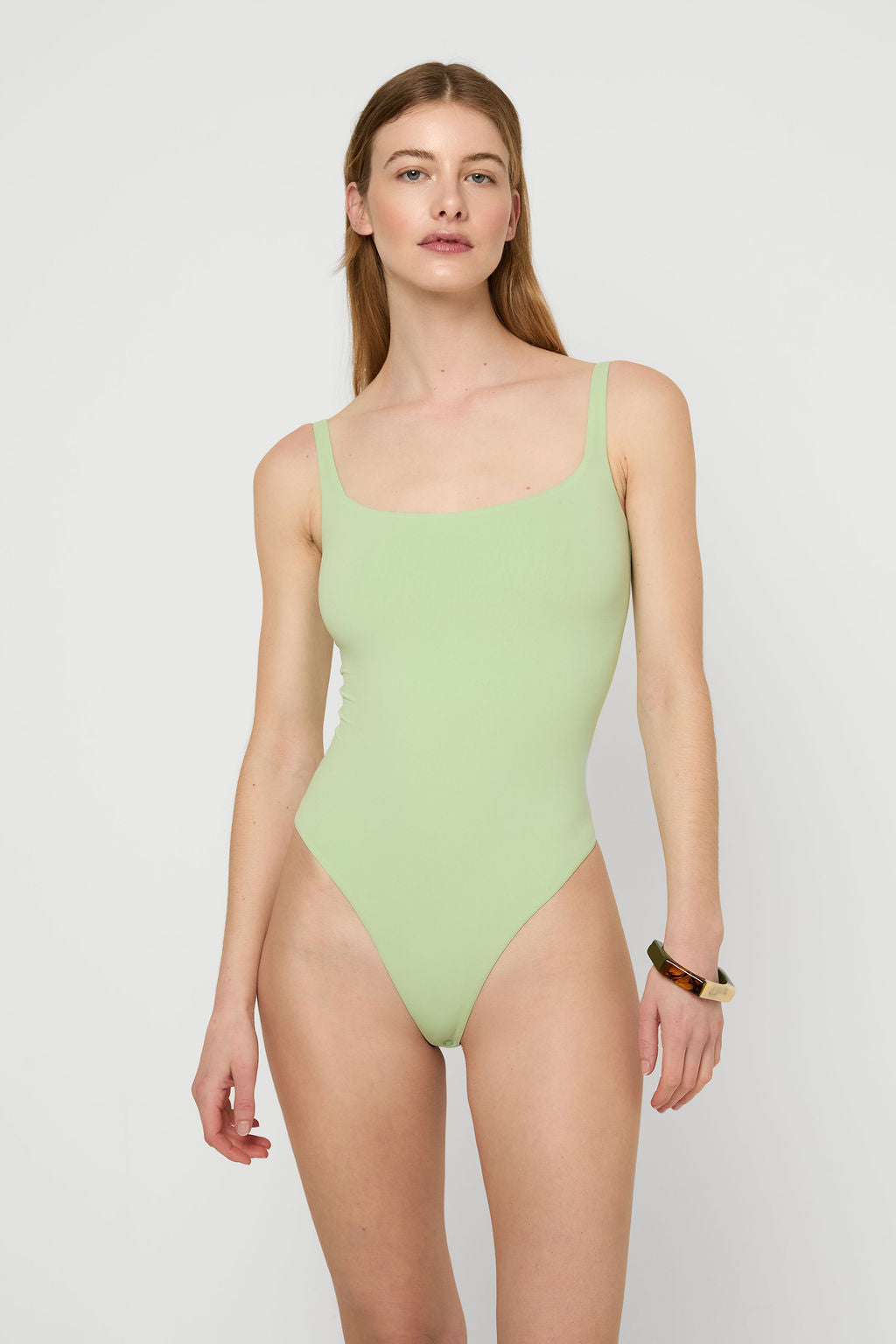 Softskin bodysuit square neck Matcha