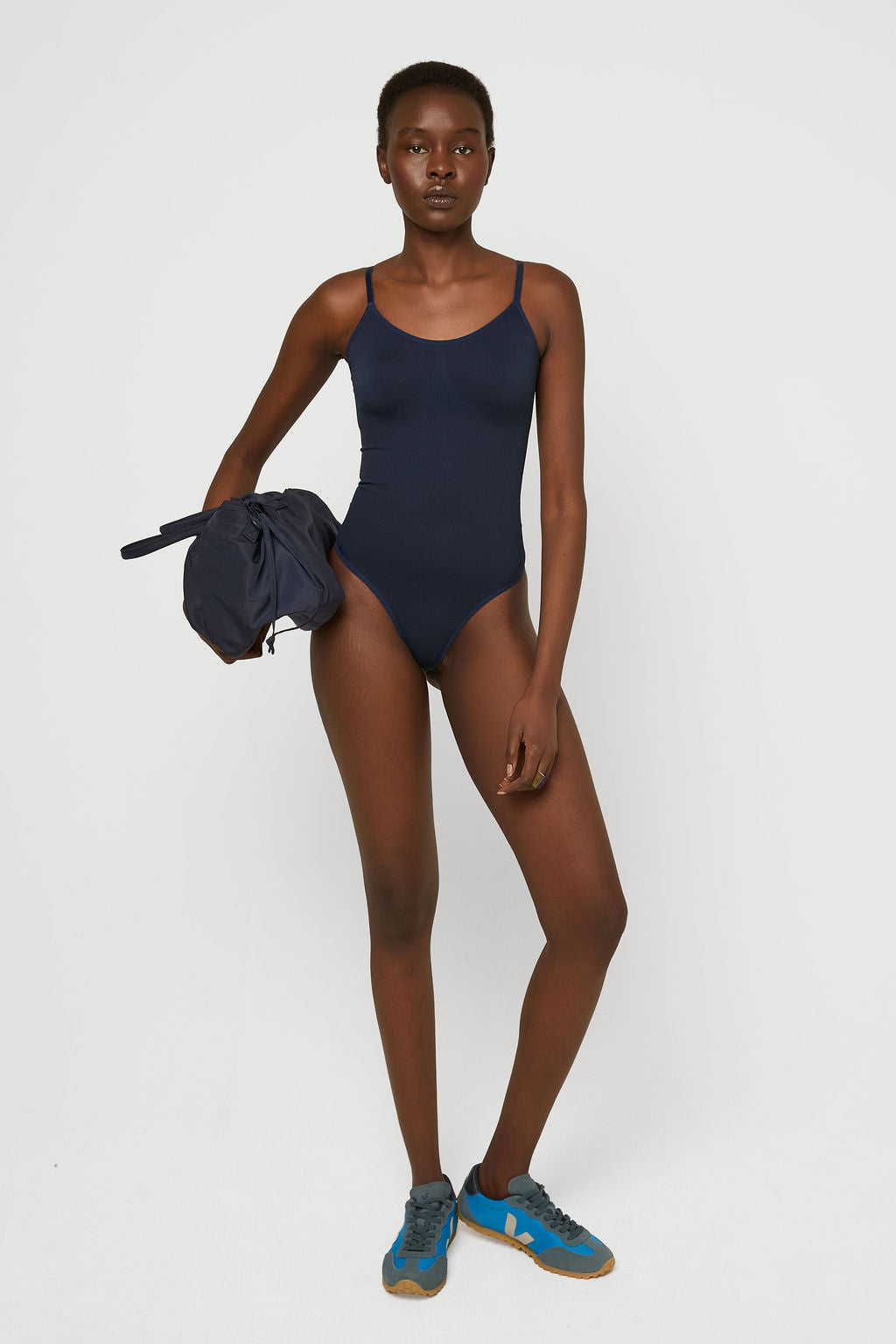 Rib body thong Dark blue